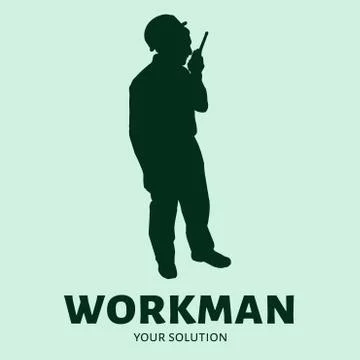 Worker vector logo. Brand's logo in the form of a work Stock Illustration