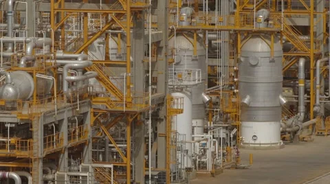 Worker Walk In Industrial Zone Stock Footage 63204316