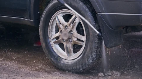 The worker washes the car close-up Stock Footage 104149652