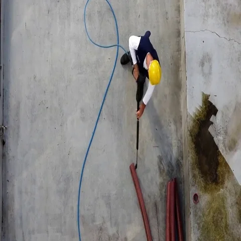 Worker washing the industrial premises Stock Footage 69737219