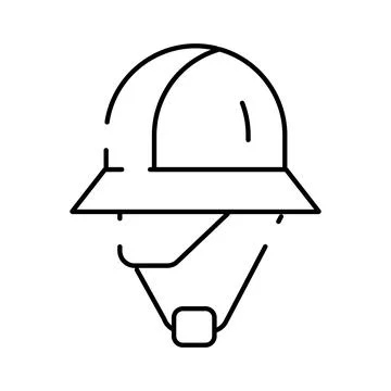 Worker wearing hard hat providing safety protection Stock Illustration