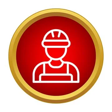 Worker wearing hard hat representing construction industry professional イラスト素材