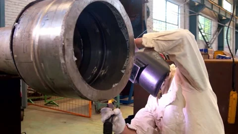 Worker welding Stock Footage 234495682