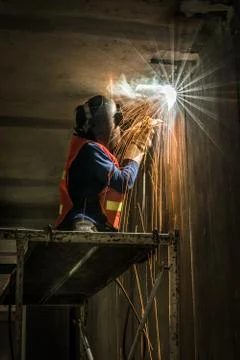 Worker welding Stock Photos