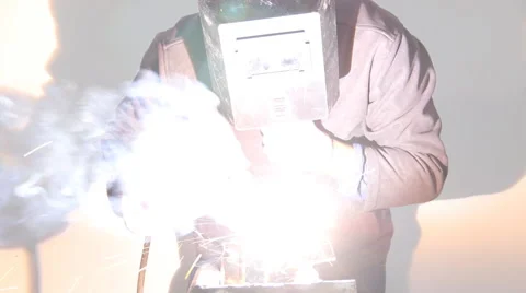 Worker welding steel. Stock Footage 46217049