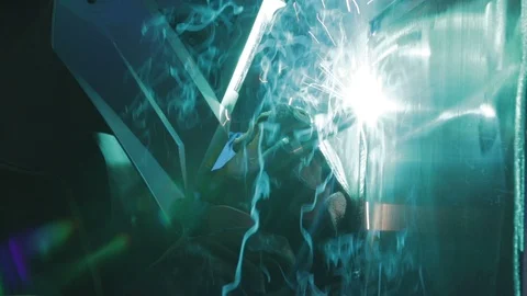 Worker Welding Steel Stock Footage 127269147
