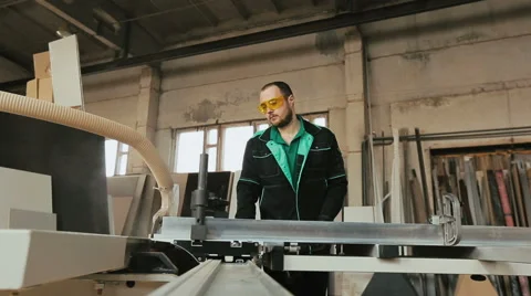 Worker at a wood workshop Stock-Footage 62779848