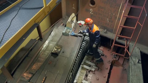 Worker before workflow Stock Footage 128217546