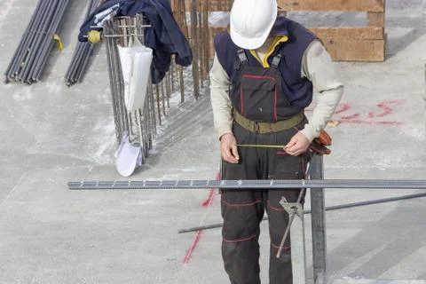 Worker working with armature Stock Photos