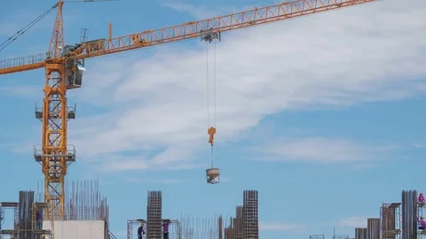 Worker working on a construction site. Video stock 81012733