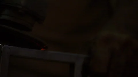 Worker Working With Grinding Tool In The Factory Stock Footage 112769501