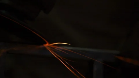 Worker Working With Grinding Tool In The Factory Stock Footage 112769522