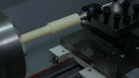 Worker Working On Lathe Stock Footage 223378870