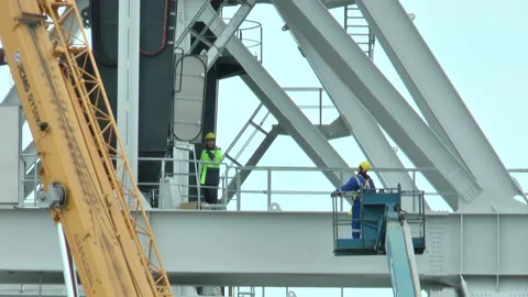 Worker working on the port Stock Footage 232215189