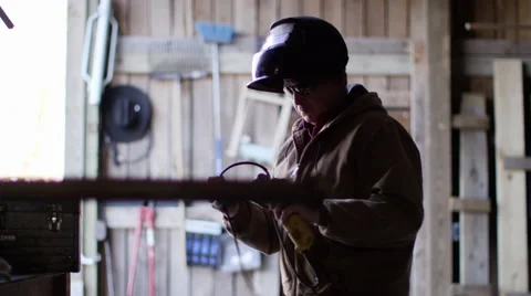 Worker working in workshop Stock Footage 68498772