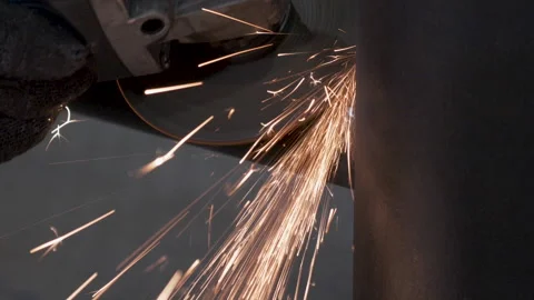 The worker works as a grinder Video stock 244222351