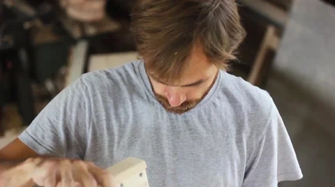 Worker works in the workshop Stock Footage 66445935