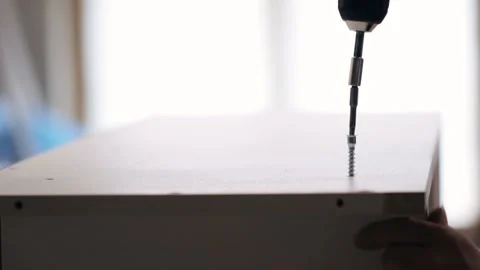 Worker in workshop working with сordless screwdriver 스톡 동영상 133358760