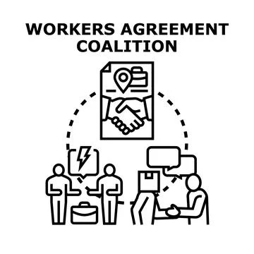 Workers agreement coalition concept vector illustration Stock Illustration