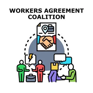 Workers agreement coalition concept vector illustration Stock Illustration