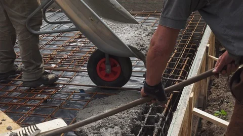 Workers and cement Stock Footage 111503052