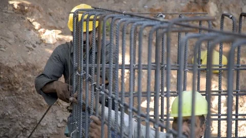 Workers and formwork Stock Footage 152421521