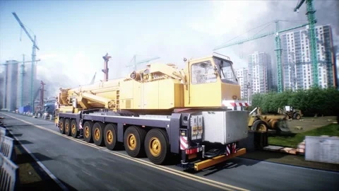 Workers are actively involved in the construction. 4k animation. Stock Footage 328524787