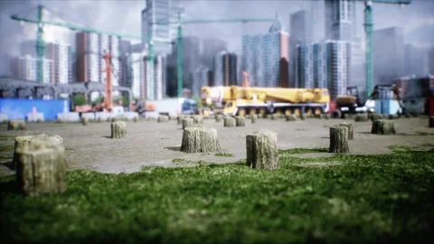 Workers are actively involved in the construction. 4k animation. Stock Footage 328542958