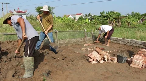 Workers are building ditches Stock Footage 58626916