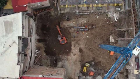 Workers are doing earthworks Video stock 242034846