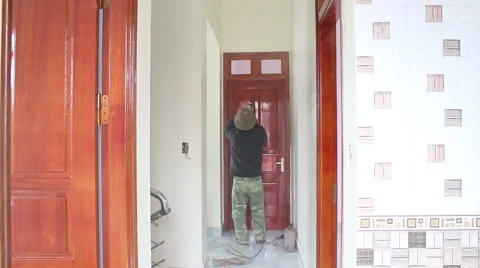 Workers are painting Stock Footage 67321583