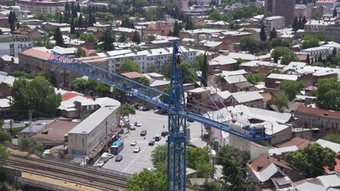 Workers are repairing the crane Stock Footage 168946199