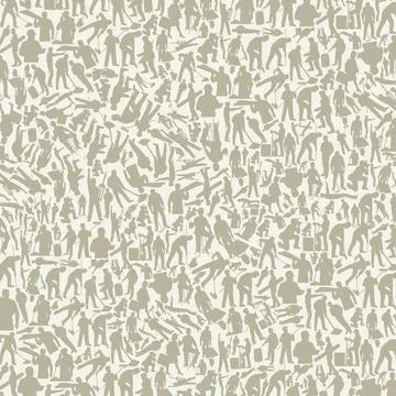 Workers a background Foto stock