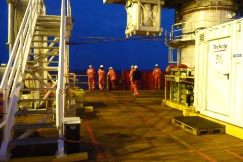 Workers on a break Foto stock