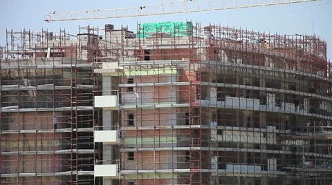 Workers on a building Stock Footage 8652394