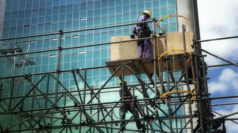 Workers on building Stock Footage 10790708