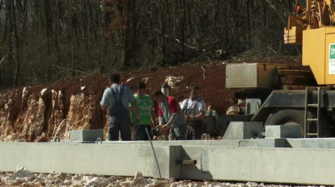 Workers building site Stock Footage 23385130