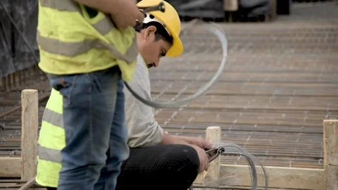 Workers casting formwork Vídeo Stock 152421203