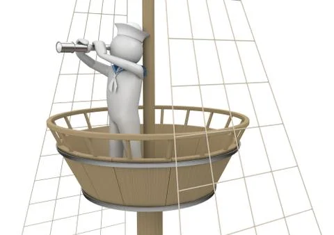 Workers collection - sailor on the watching point Stock-Illustration