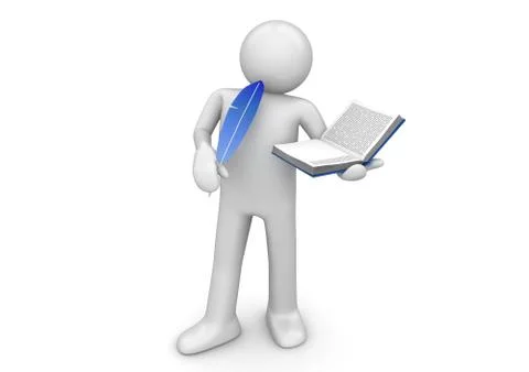 Workers collection - writer Stock Illustration