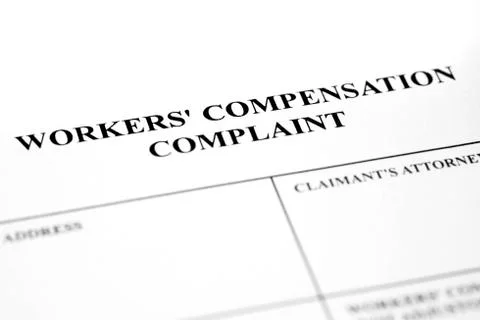 Worker's Compensation Complaint Form Foto stock