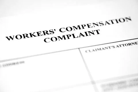 Worker's Compensation Complaint Form Stock Photos
