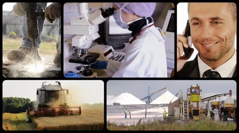 Workers composition Video stock 33634640