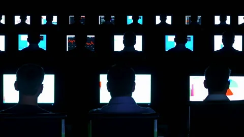 Workers With Computers  Stock-Footage 210463629