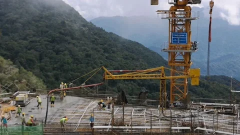 Workers at Construction Stock Footage 140410947