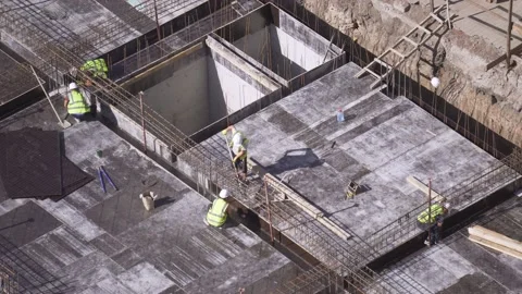 Workers On The Construction Stock Footage 168950428