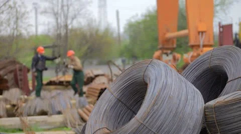 Workers at construction site Stock Footage 21905030