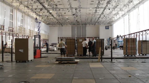 Workers on a construction site Stock Footage 63601707