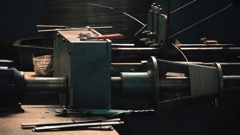 Workers create concrete pillars to current electricity Stock Footage 127684771