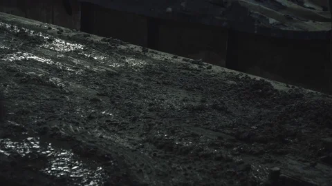 Workers create concrete pillars to current electricity Stock Footage 127689674